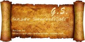 Gutjahr Seherezádé névjegykártya